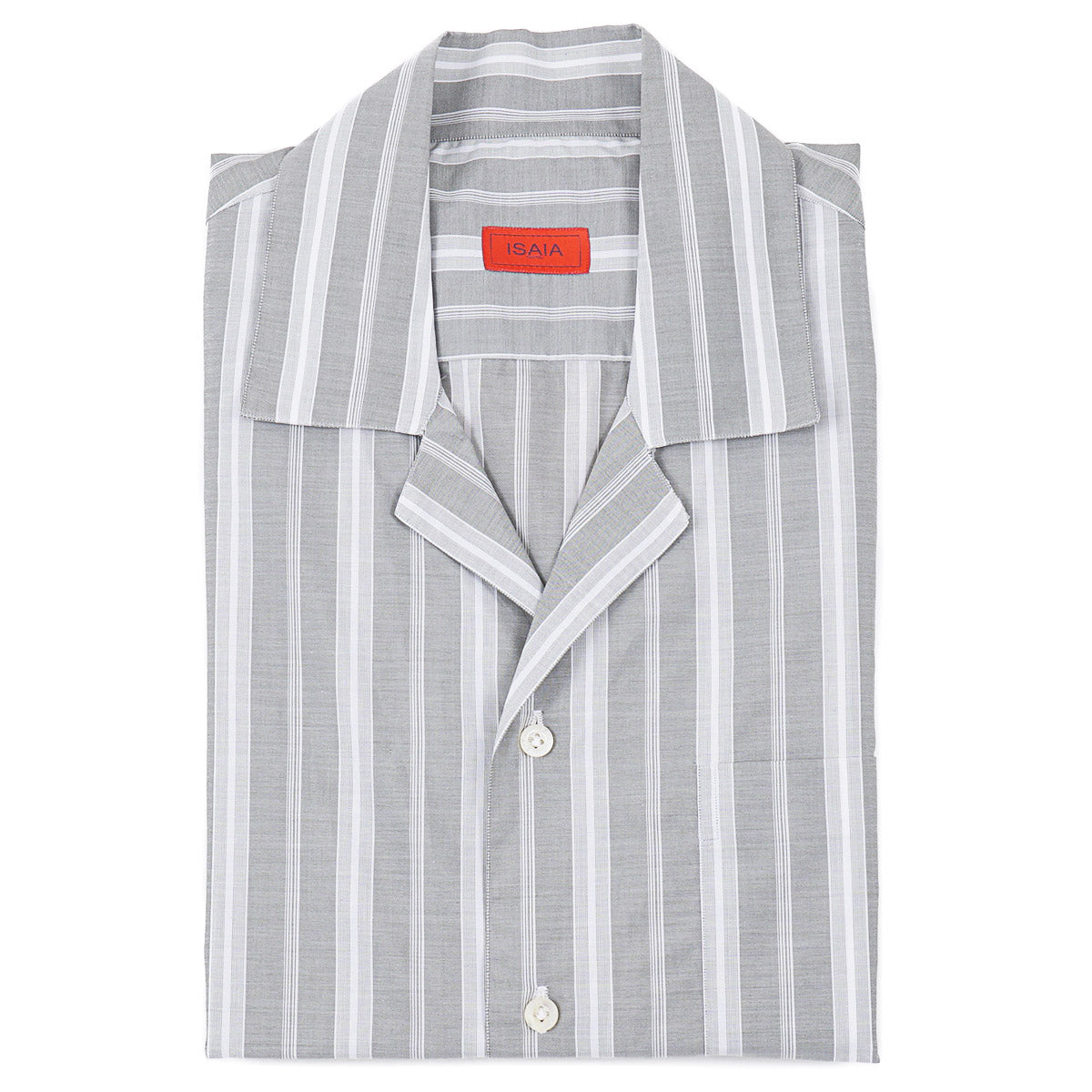 Isaia Printed Shirt with Camp Collar