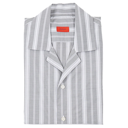 Isaia Printed Shirt with Camp Collar