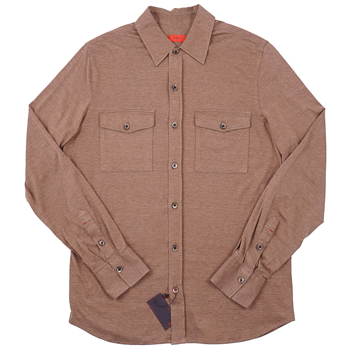 Isaia Jersey Silk-Cotton Shirt