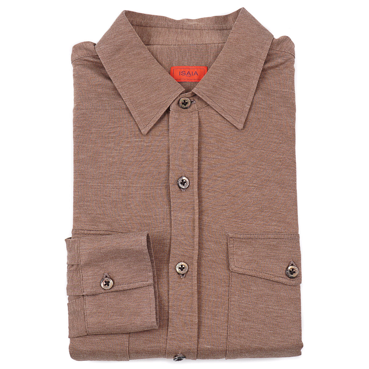 Isaia Jersey Silk-Cotton Shirt