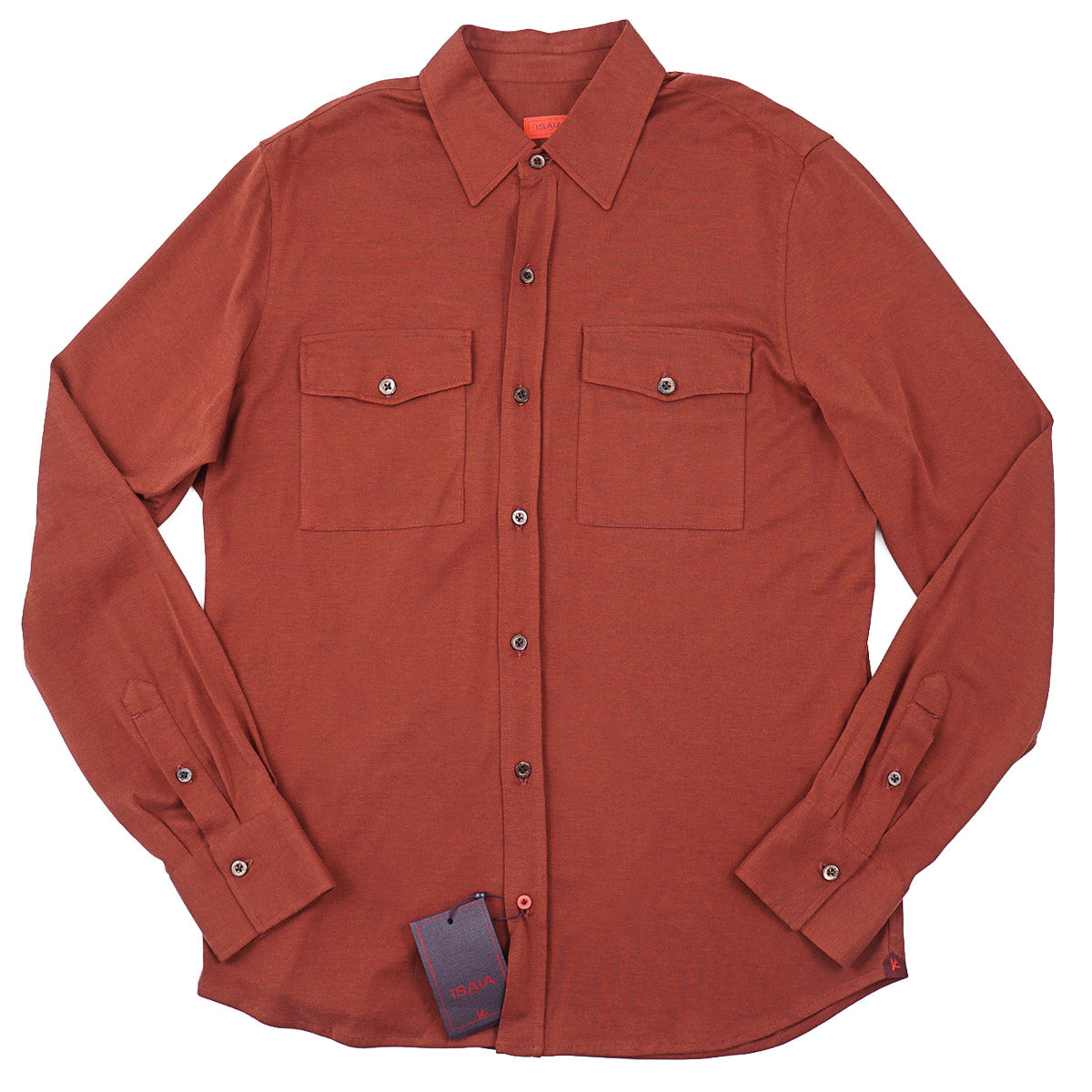Isaia Jersey Silk-Cotton Shirt