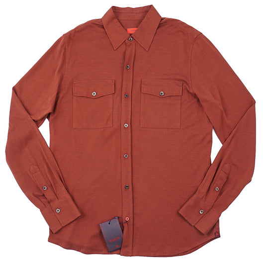 Isaia Jersey Silk-Cotton Shirt