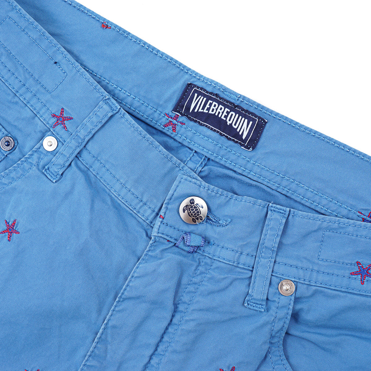 Vilebrequin Embroidered Cotton Bermuda Shorts - Top Shelf Apparel