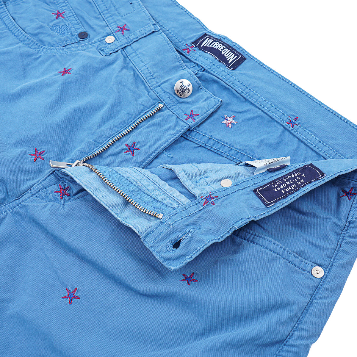 Vilebrequin Embroidered Cotton Bermuda Shorts - Top Shelf Apparel