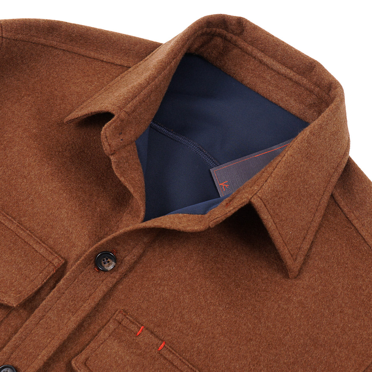 Isaia Soft Flannel Cashmere Overshirt