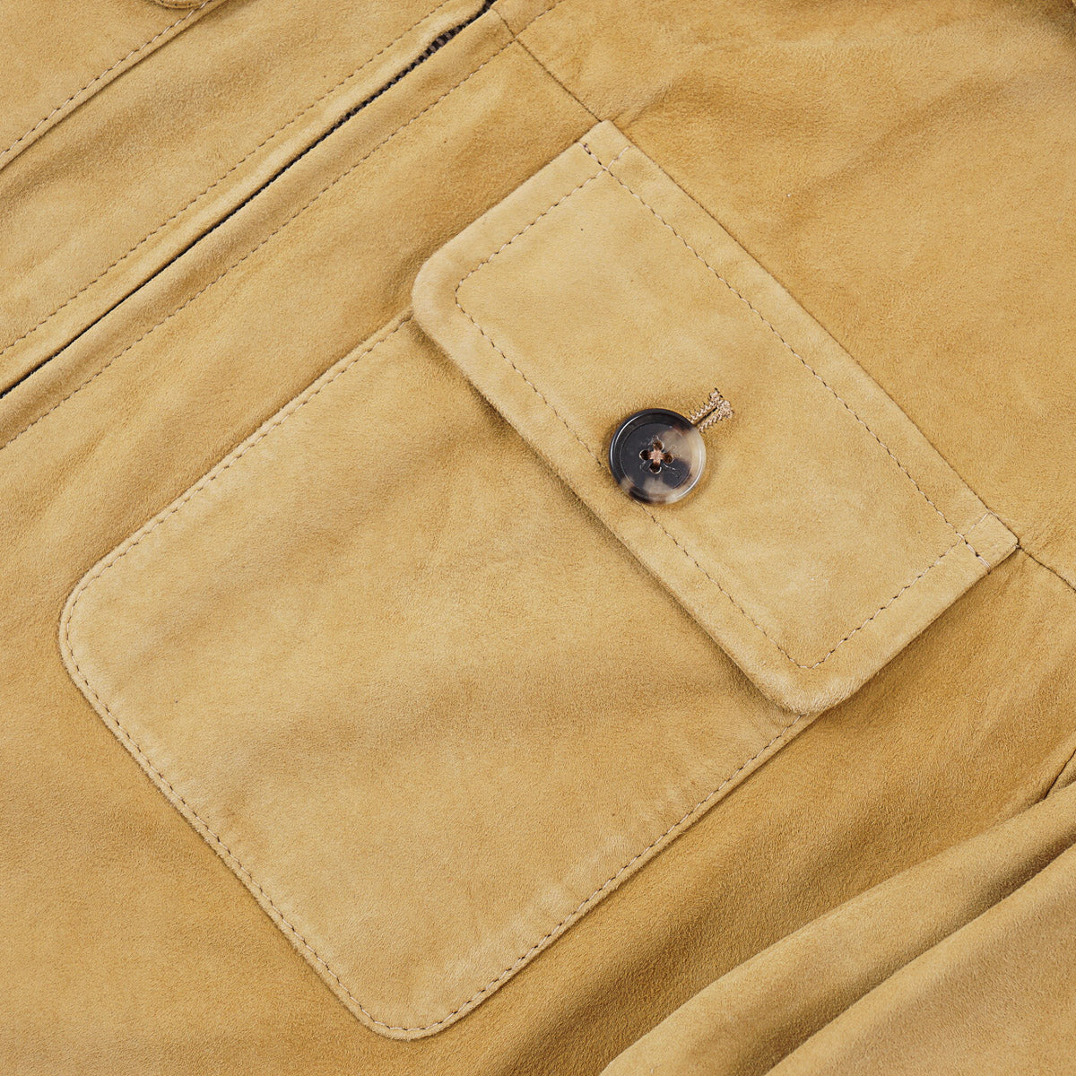 Isaia Unlined Lamb Suede Field Jacket
