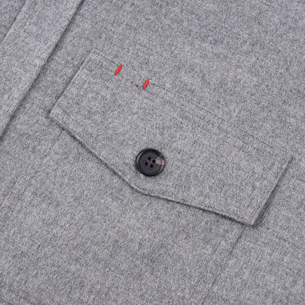 Isaia Flannel Wool-Cashmere Overshirt