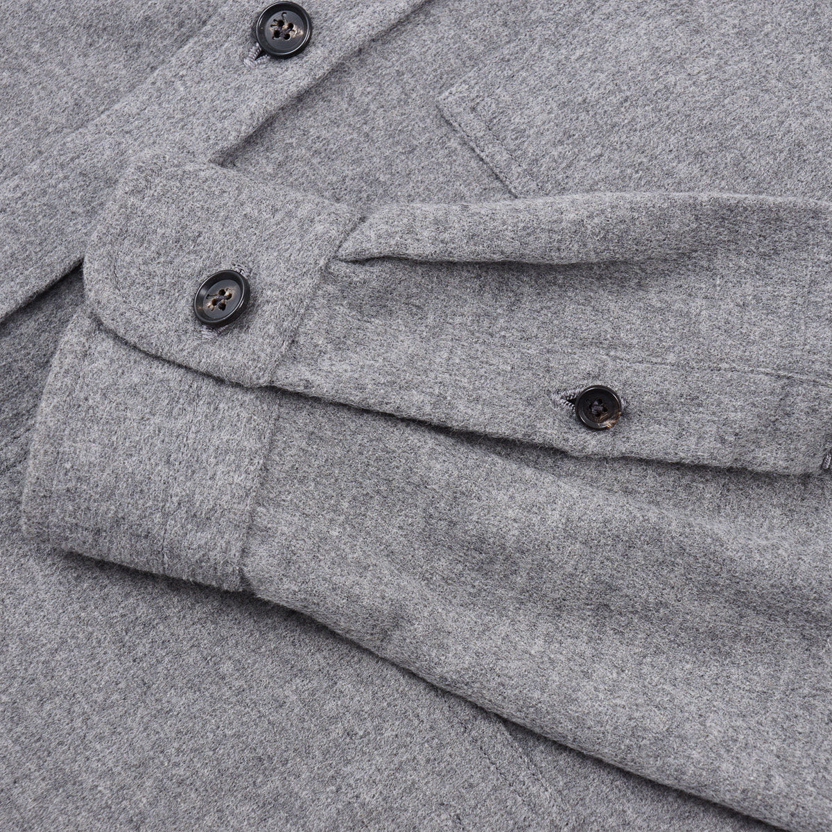 Isaia Flannel Wool-Cashmere Overshirt