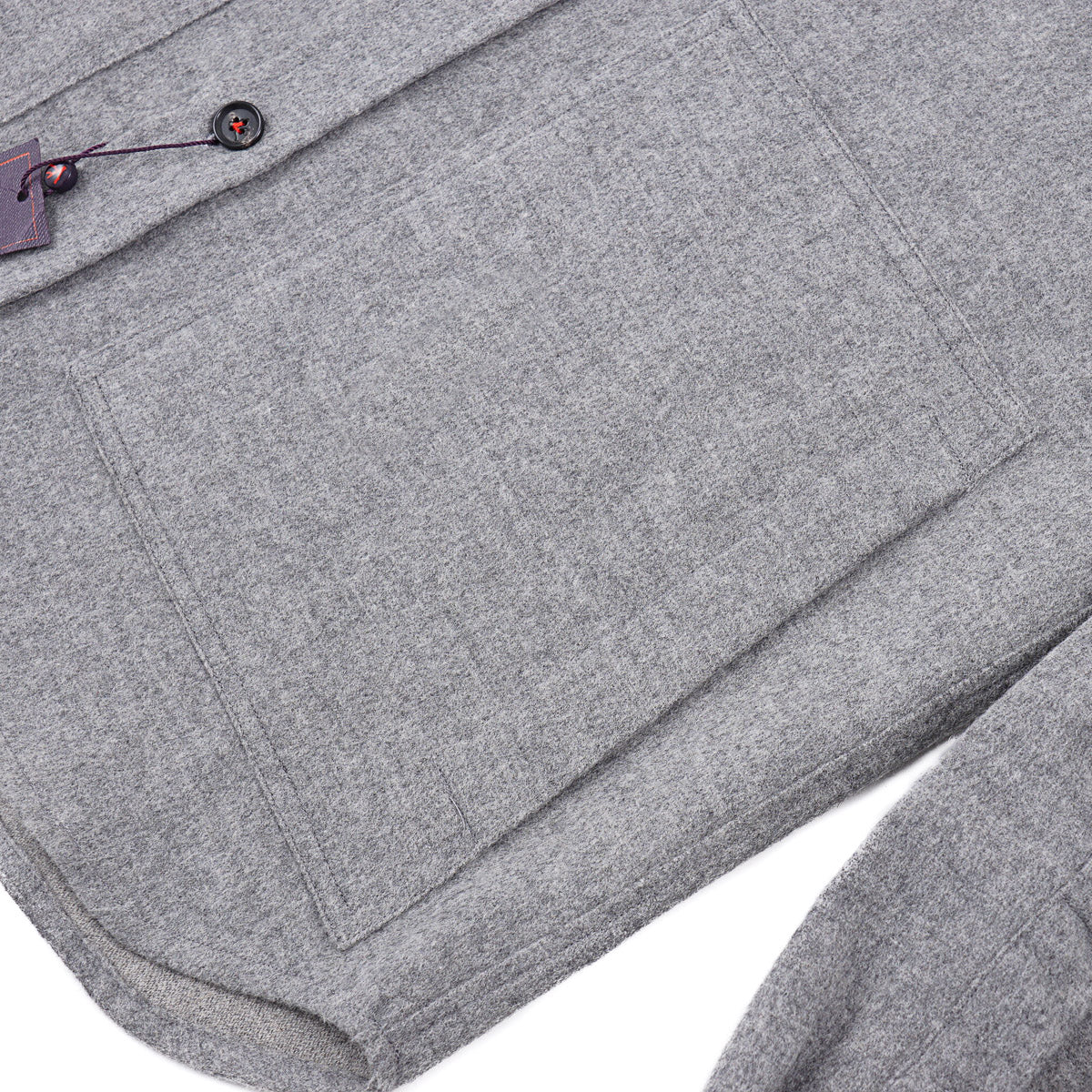 Isaia Flannel Wool-Cashmere Overshirt