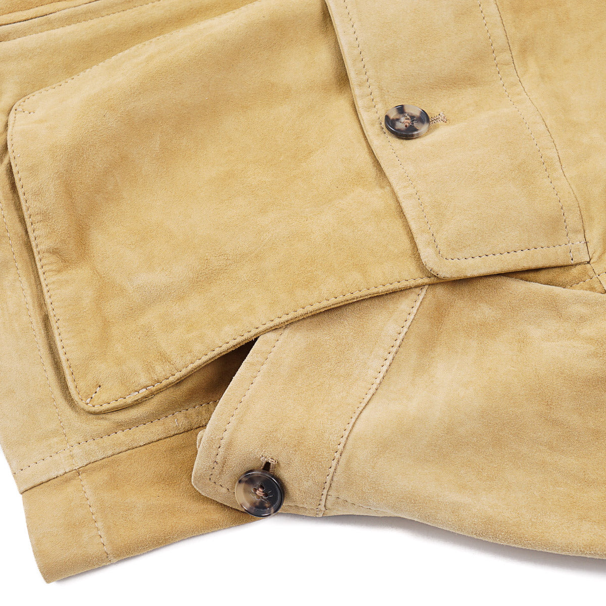 Isaia Unlined Lamb Suede Field Jacket