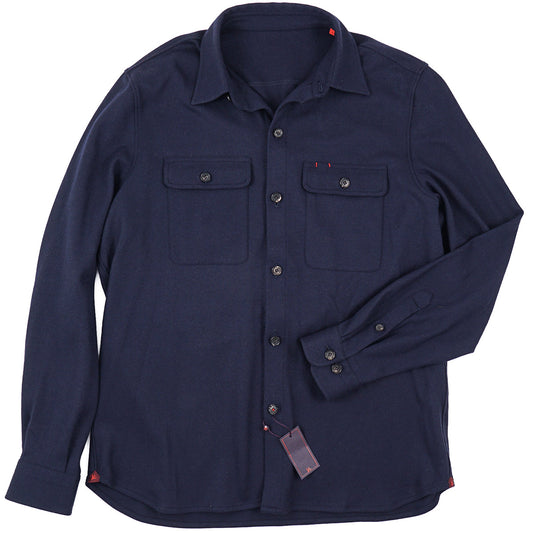 Isaia Flannel Wool-Cashmere Overshirt
