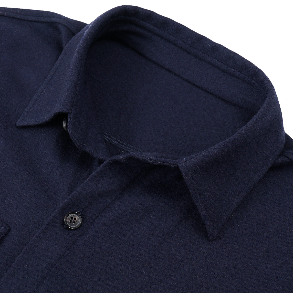 Isaia Flannel Wool-Cashmere Overshirt