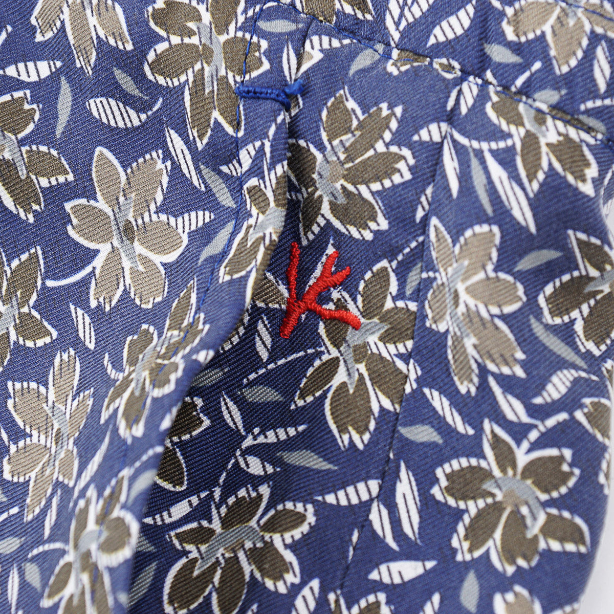 Isaia Printed Silk Drawstring Shorts