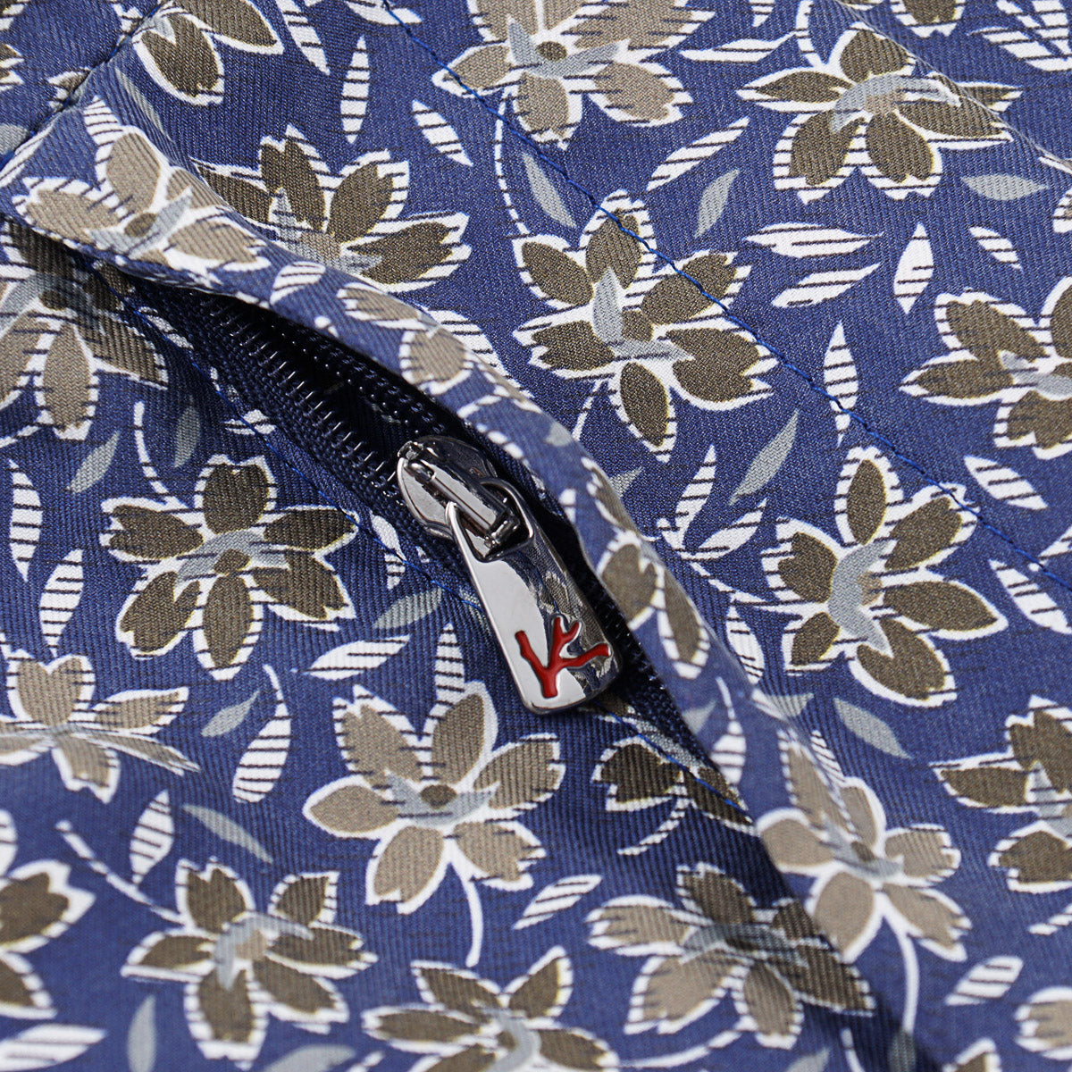 Isaia Printed Silk Drawstring Shorts