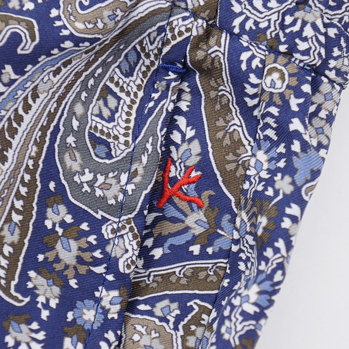 Isaia Printed Silk Drawstring Shorts