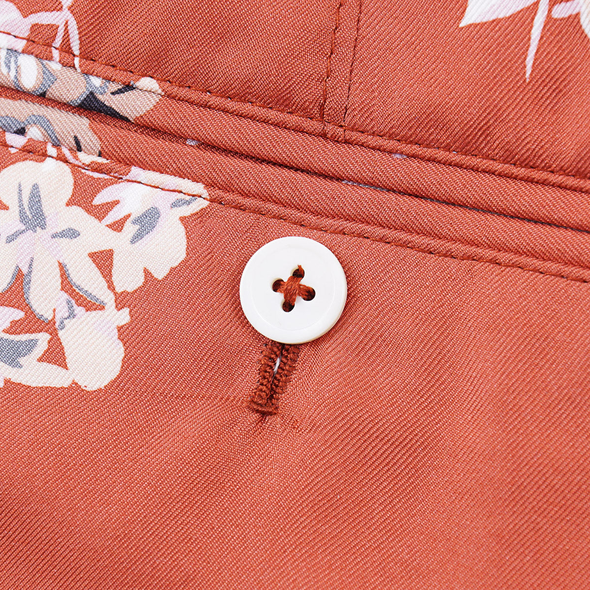 Isaia Printed Silk Drawstring Shorts