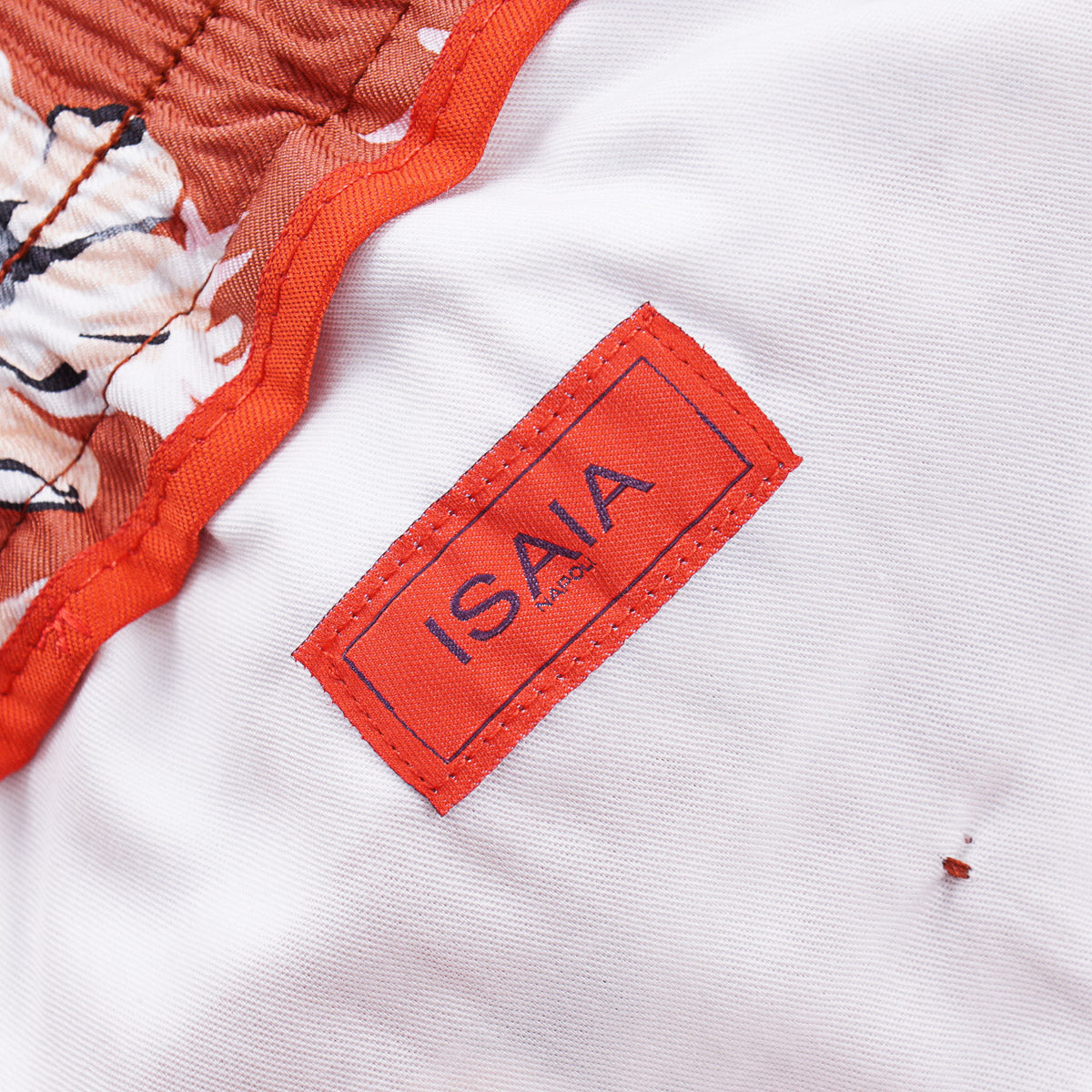 Isaia Printed Silk Drawstring Shorts