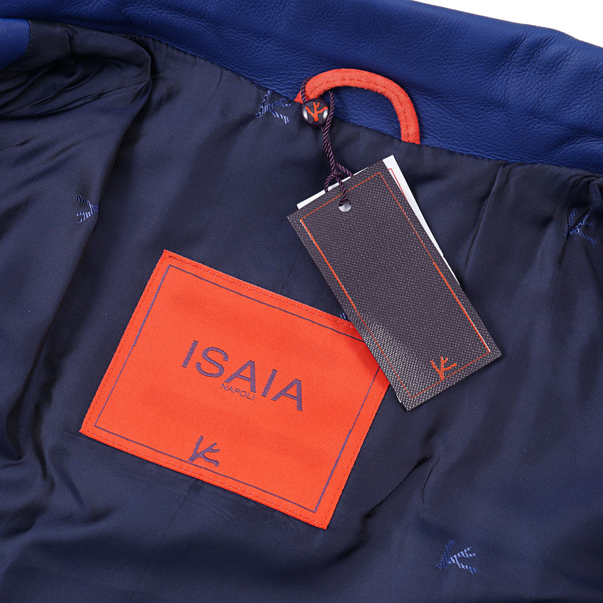 Isaia Satin Calf Leather Jacket
