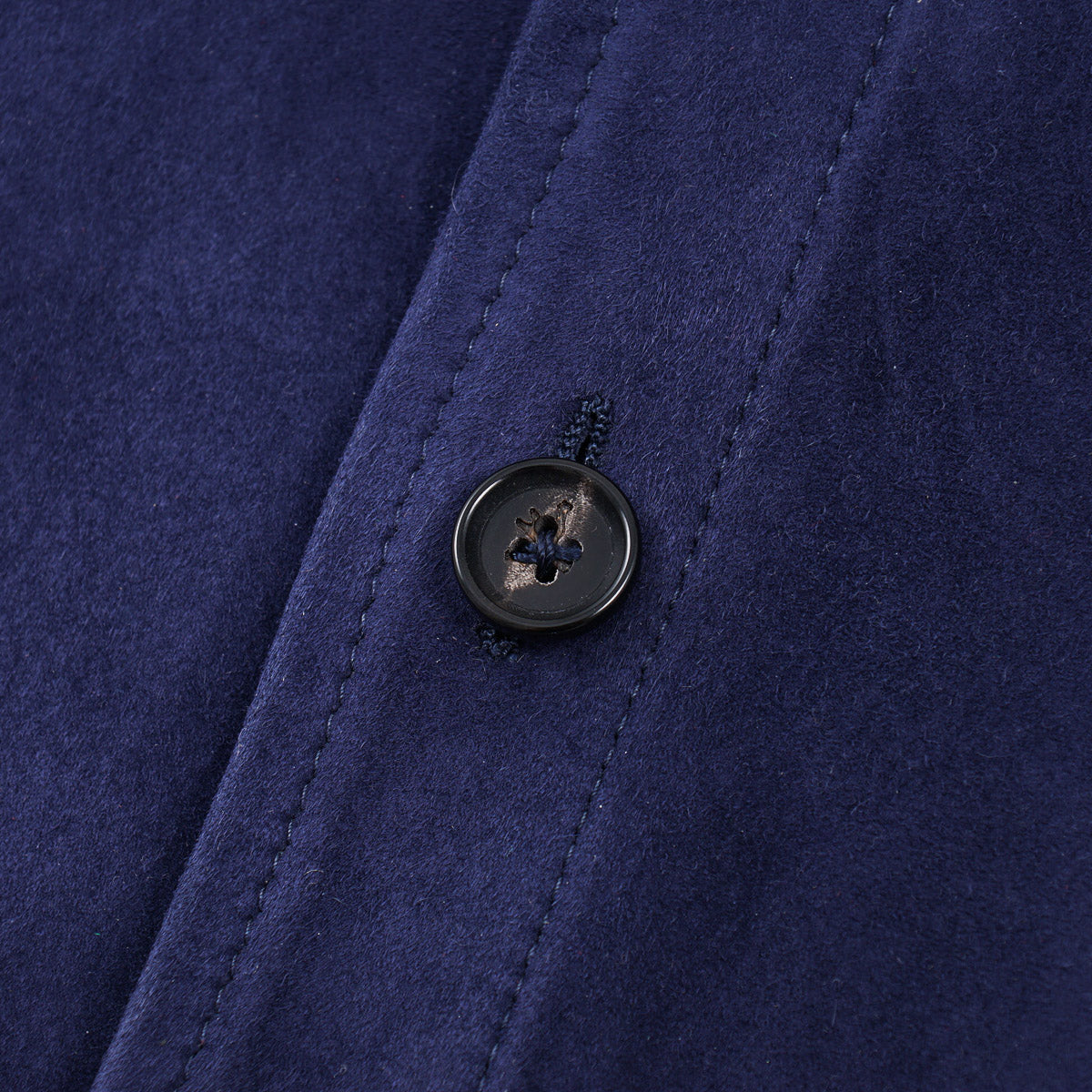 Isaia Lamb Suede Leather Overshirt Jacket