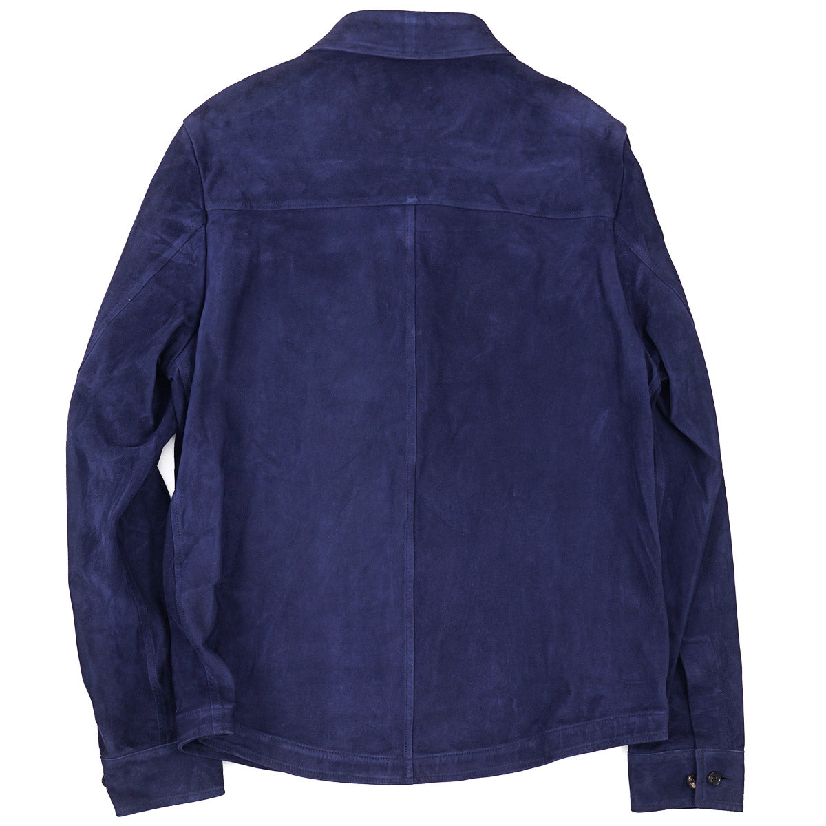 Isaia Lamb Suede Leather Overshirt Jacket