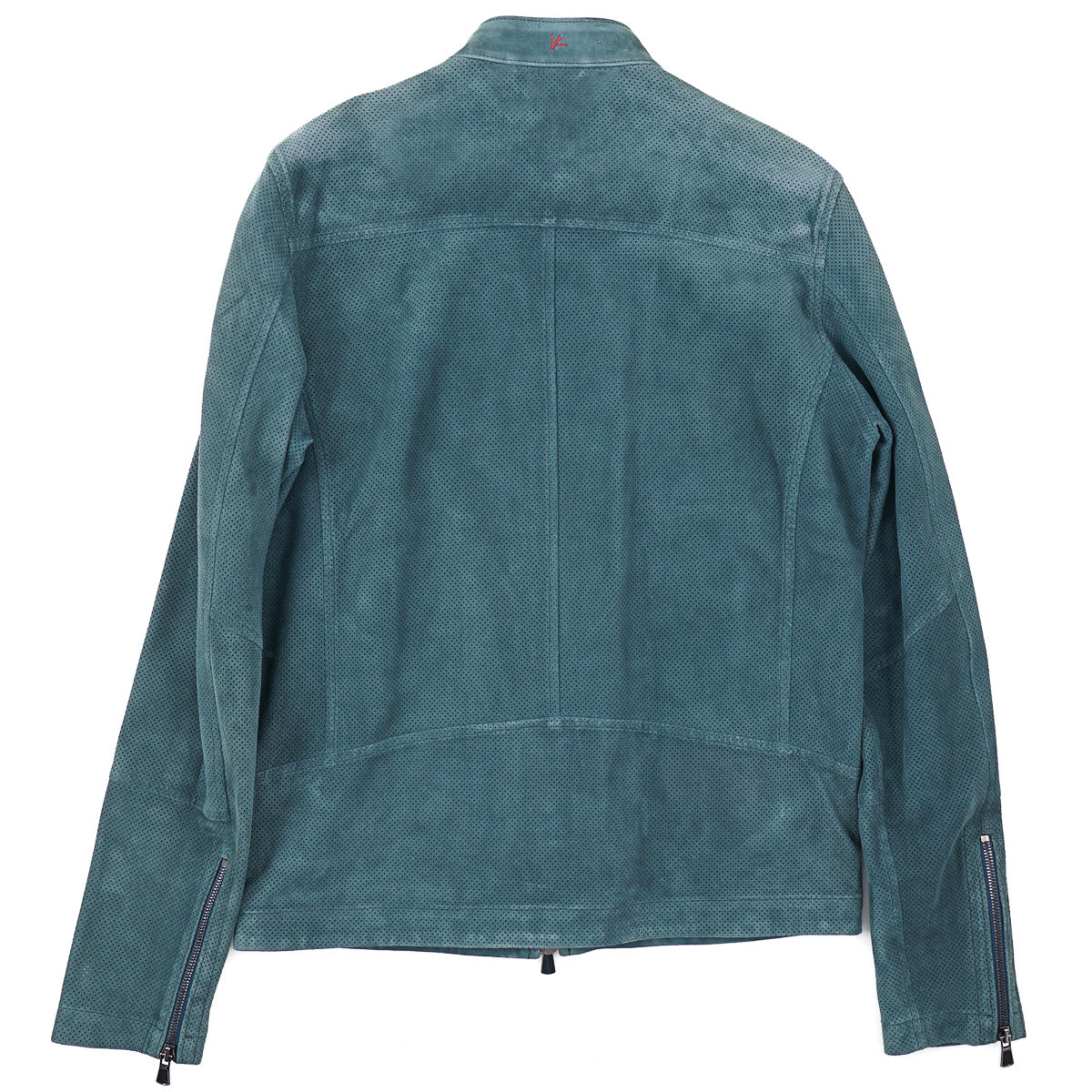 Isaia Lambskin Suede Moto Jacket