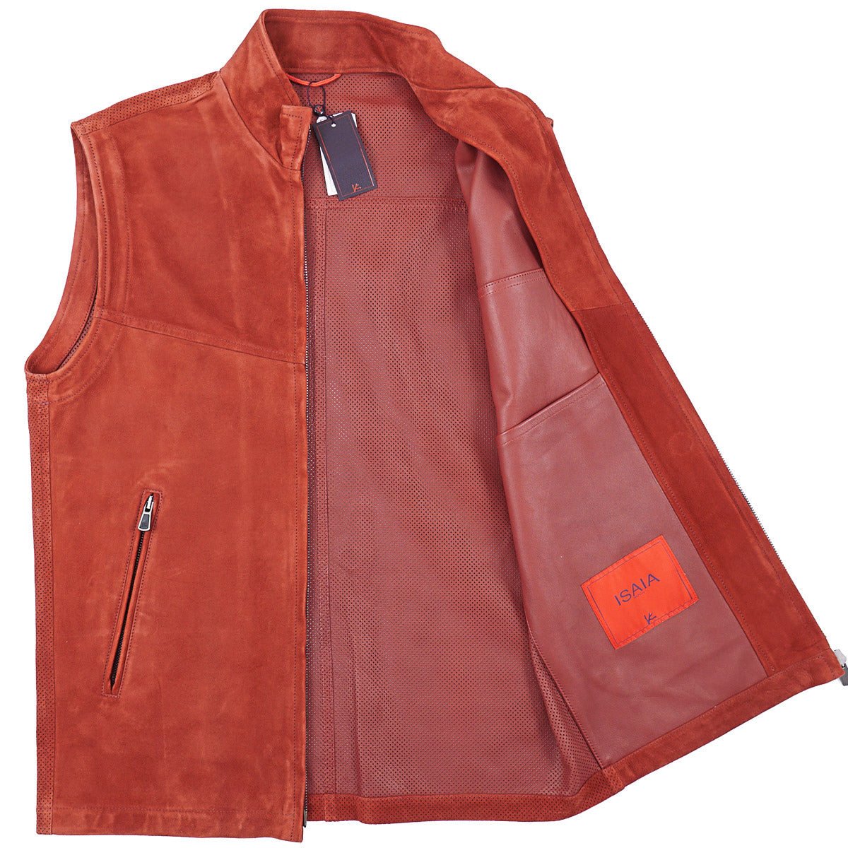 Isaia Soft Nappa Lamb Suede Vest