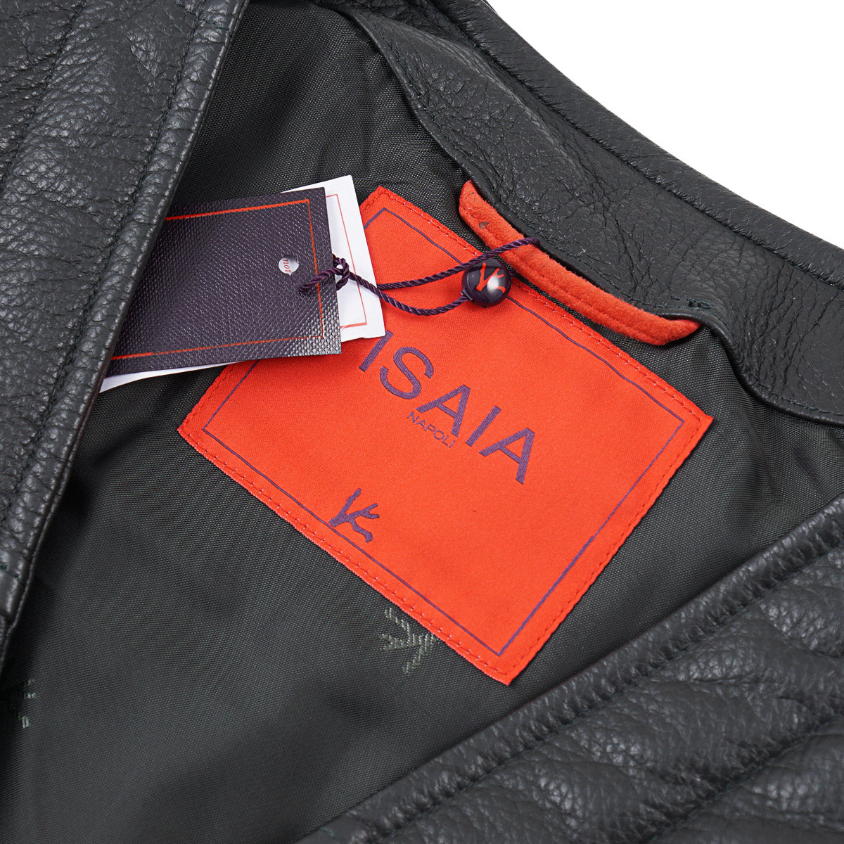 Isaia Deerskin Leather Puffer Vest