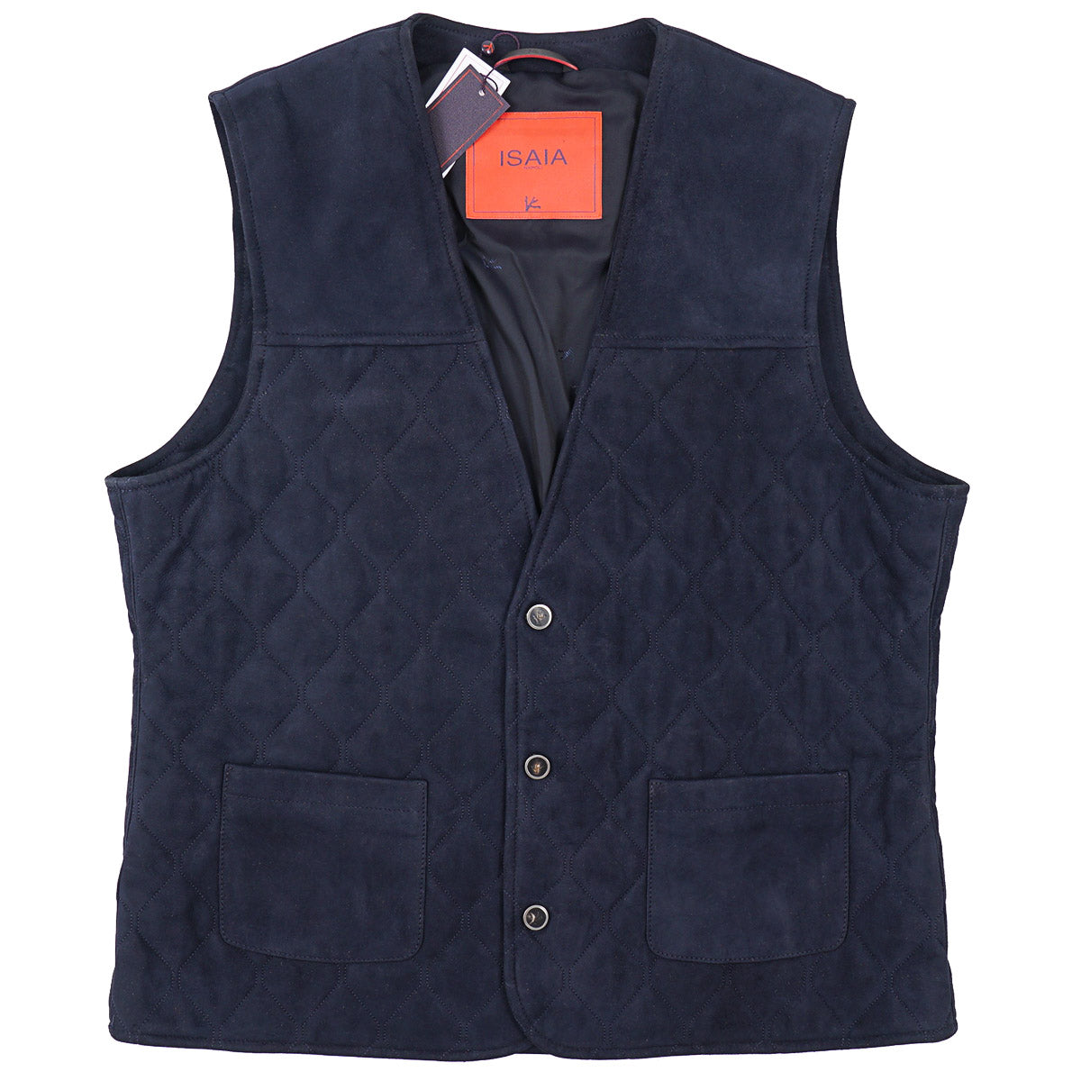 Isaia Soft Nappa Lamb Suede Vest