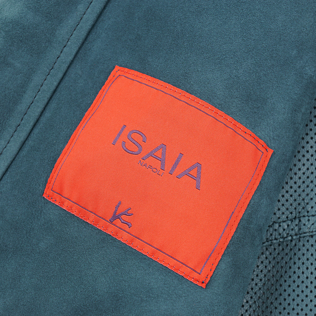 Isaia Lambskin Suede Moto Jacket