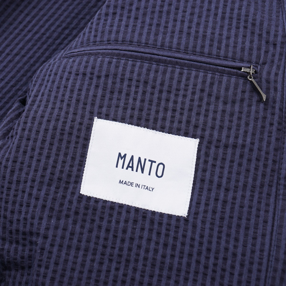 Manto Seersucker Cotton Outerwear Blazer - Top Shelf Apparel