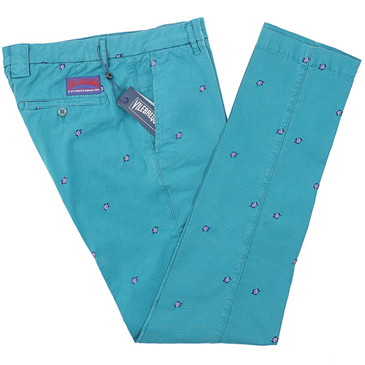 Vilebrequin Embroidered Cotton Chino Pants