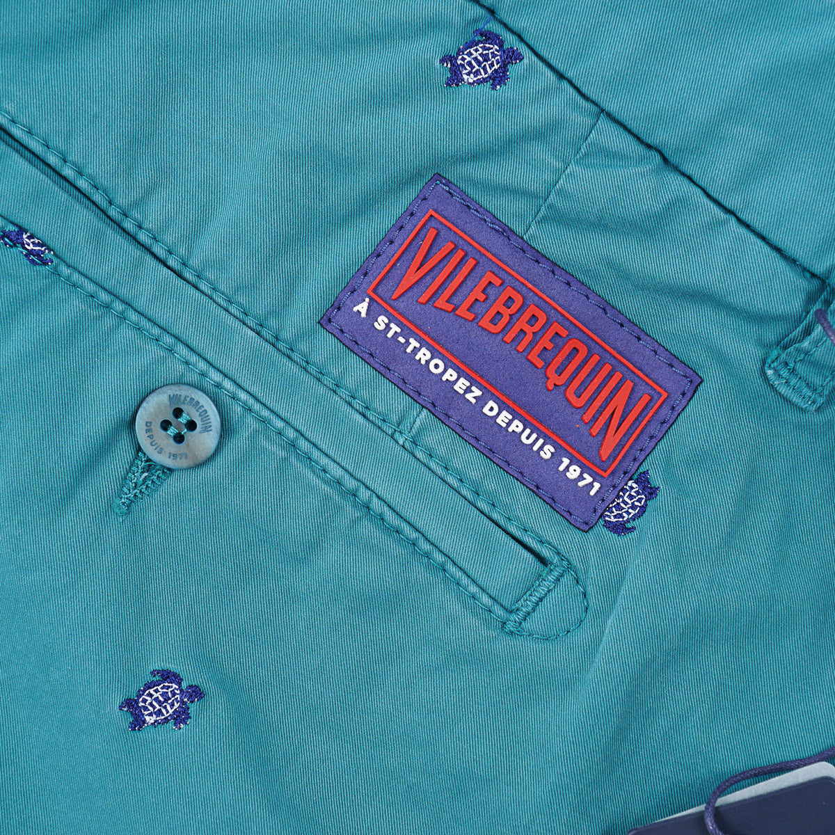 Vilebrequin Embroidered Cotton Chino Pants