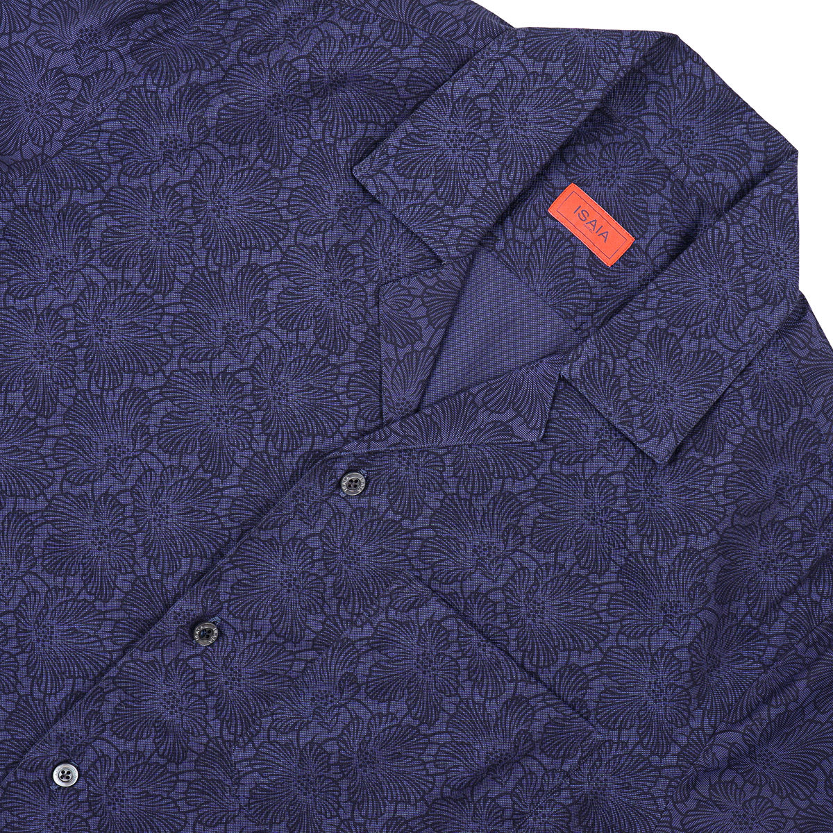 Isaia Printed Shirt with Camp Collar