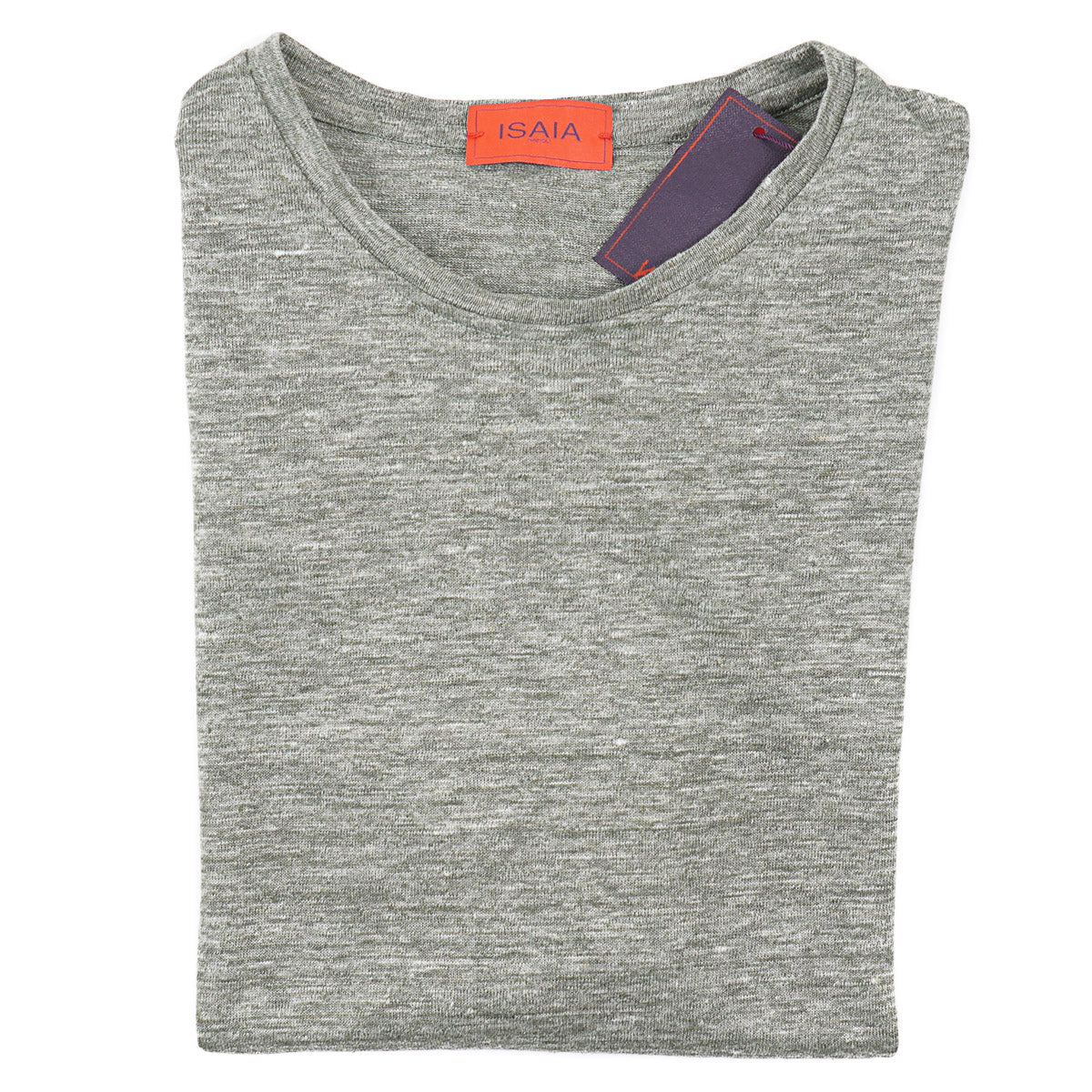 Isaia Knit Jersey Linen T-Shirt