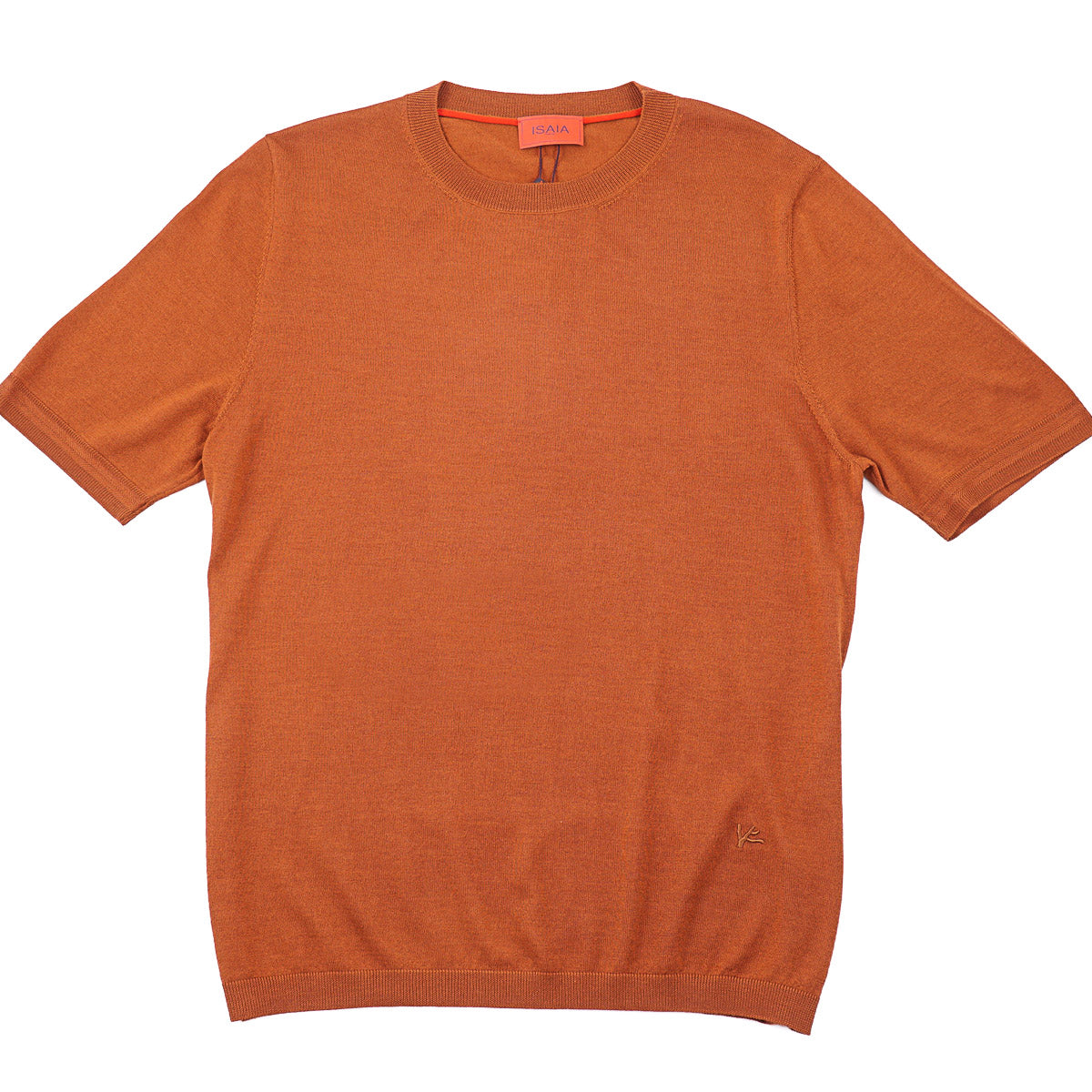 Isaia Short-Sleeve Wool-Silk-Cashmere Sweater