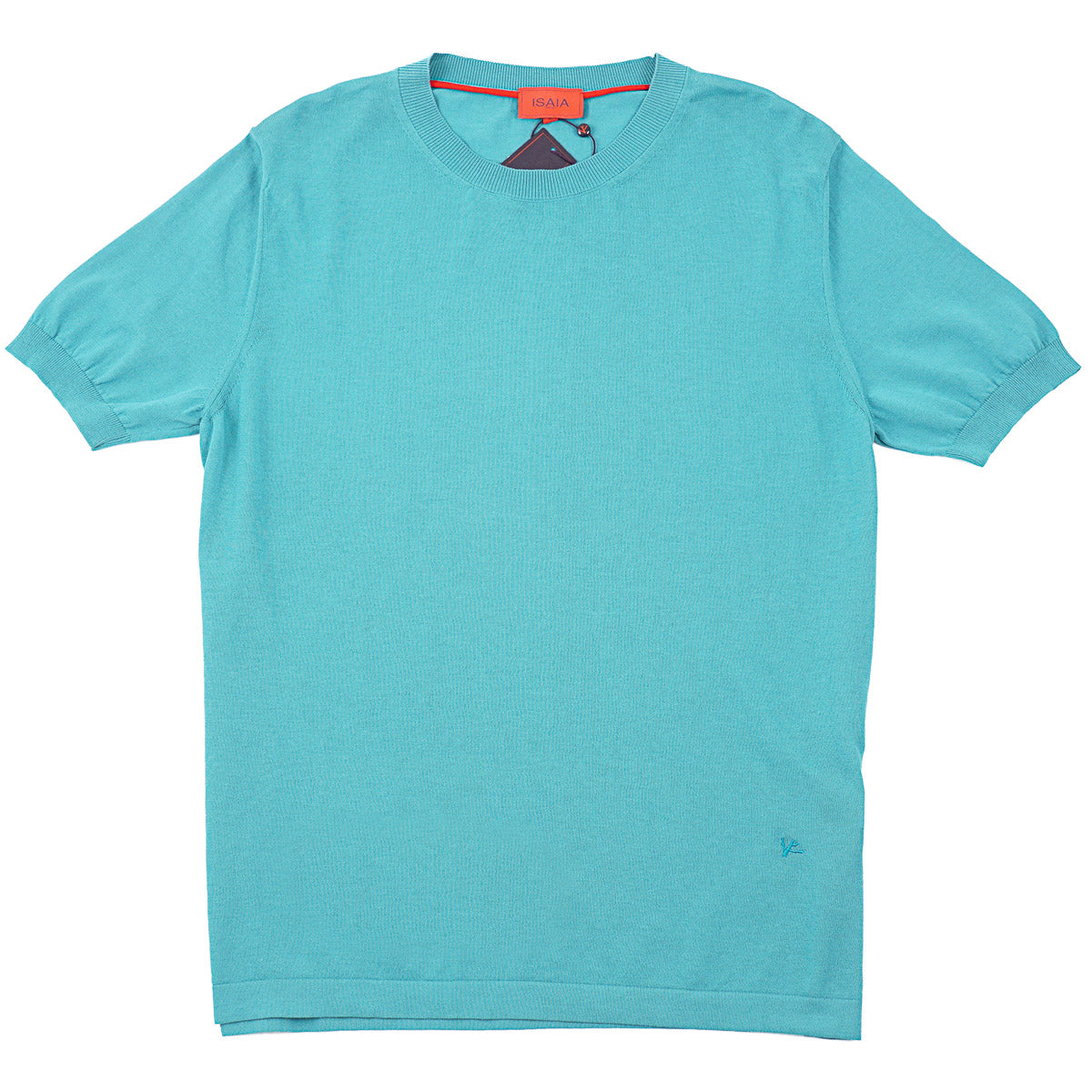 Isaia Short-Sleeve Knit Cotton Sweater