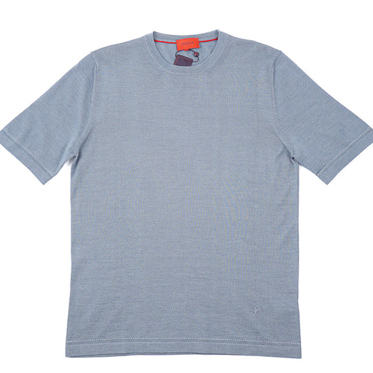 Isaia Short-Sleeve Cashmere-Silk Sweater - Top Shelf Apparel