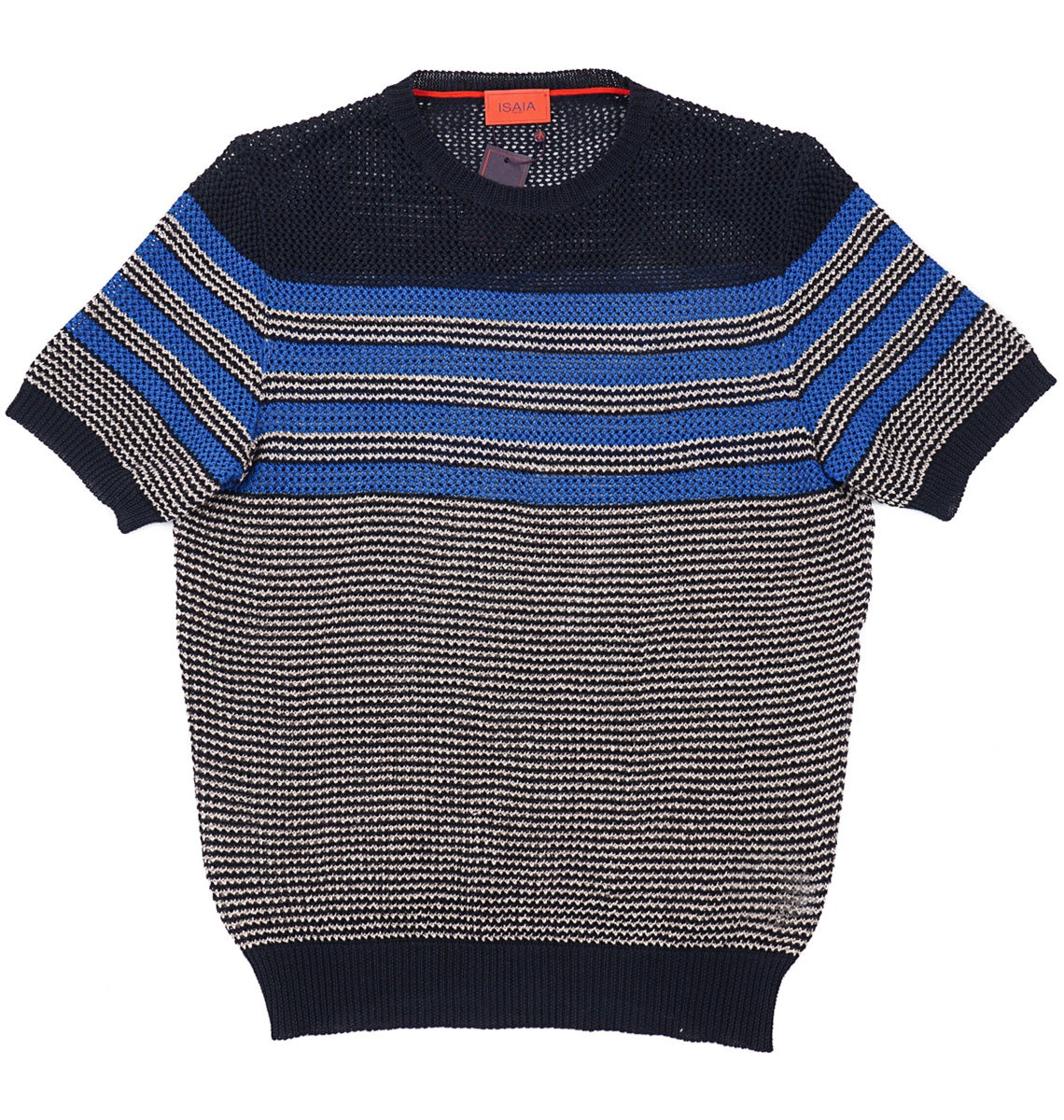 Isaia Short-Sleeve Knit Linen-Cotton Sweater
