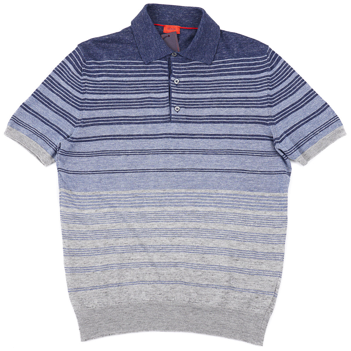Isaia Linen-Cotton Polo Sweater