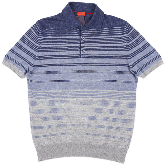 Isaia Linen-Cotton Polo Sweater