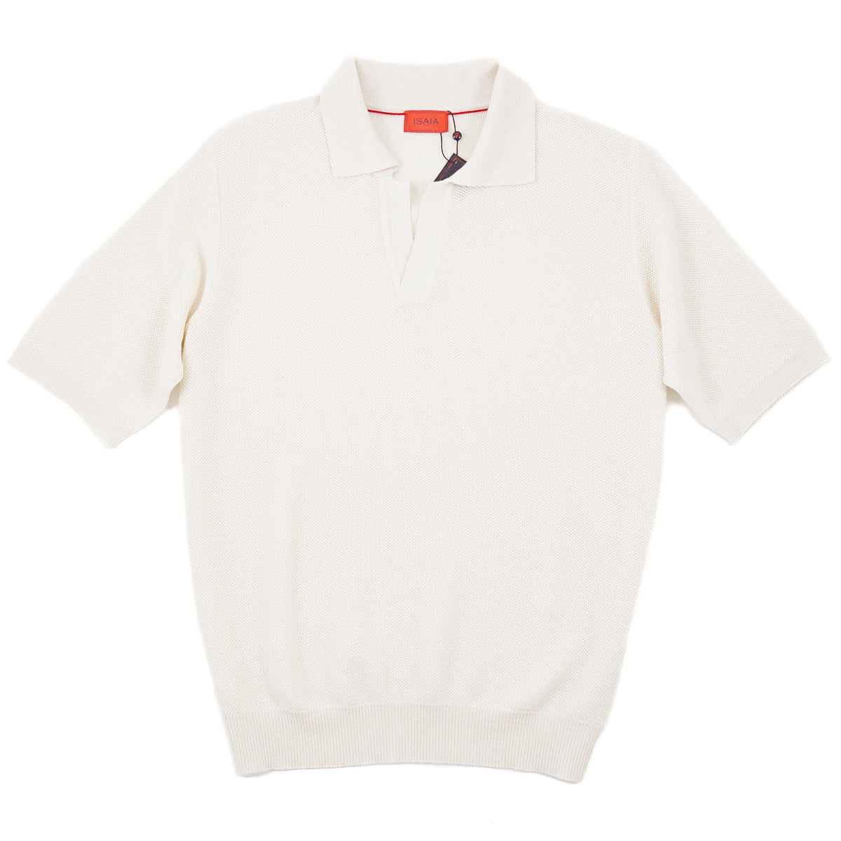 Isaia Linen-Cashmere Polo Sweater