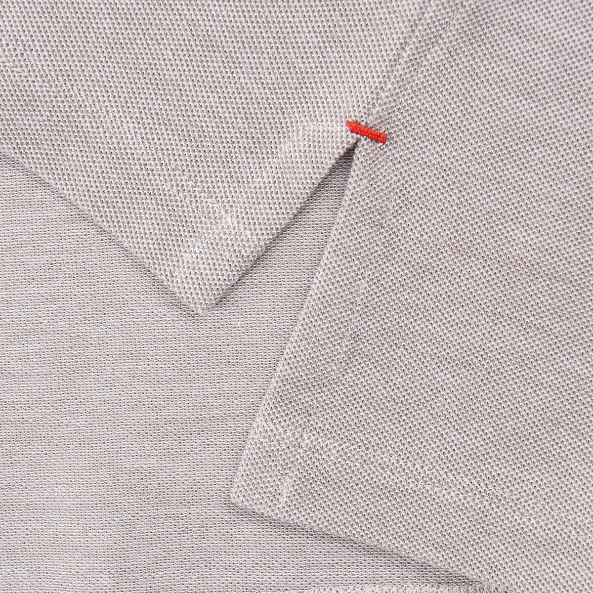 Isaia Long Sleeve Pique Cotton Polo