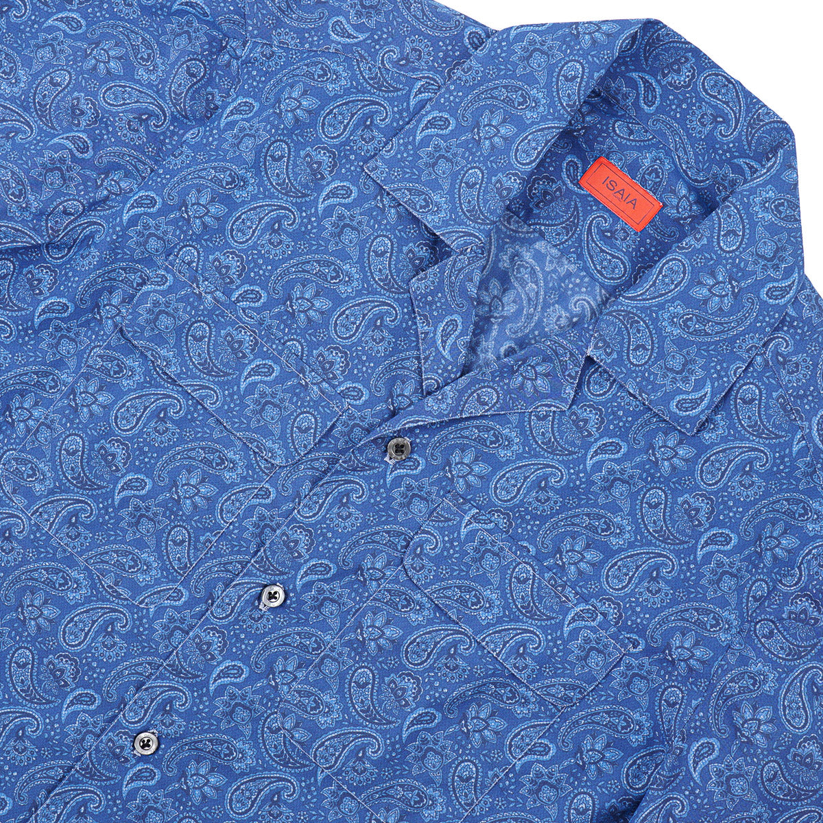 Isaia Printed Shirt with Camp Collar