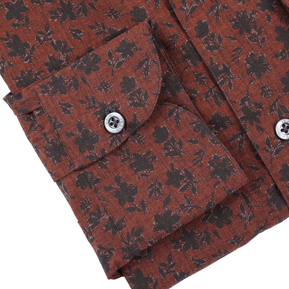 Isaia Printed Shirt with Camp Collar