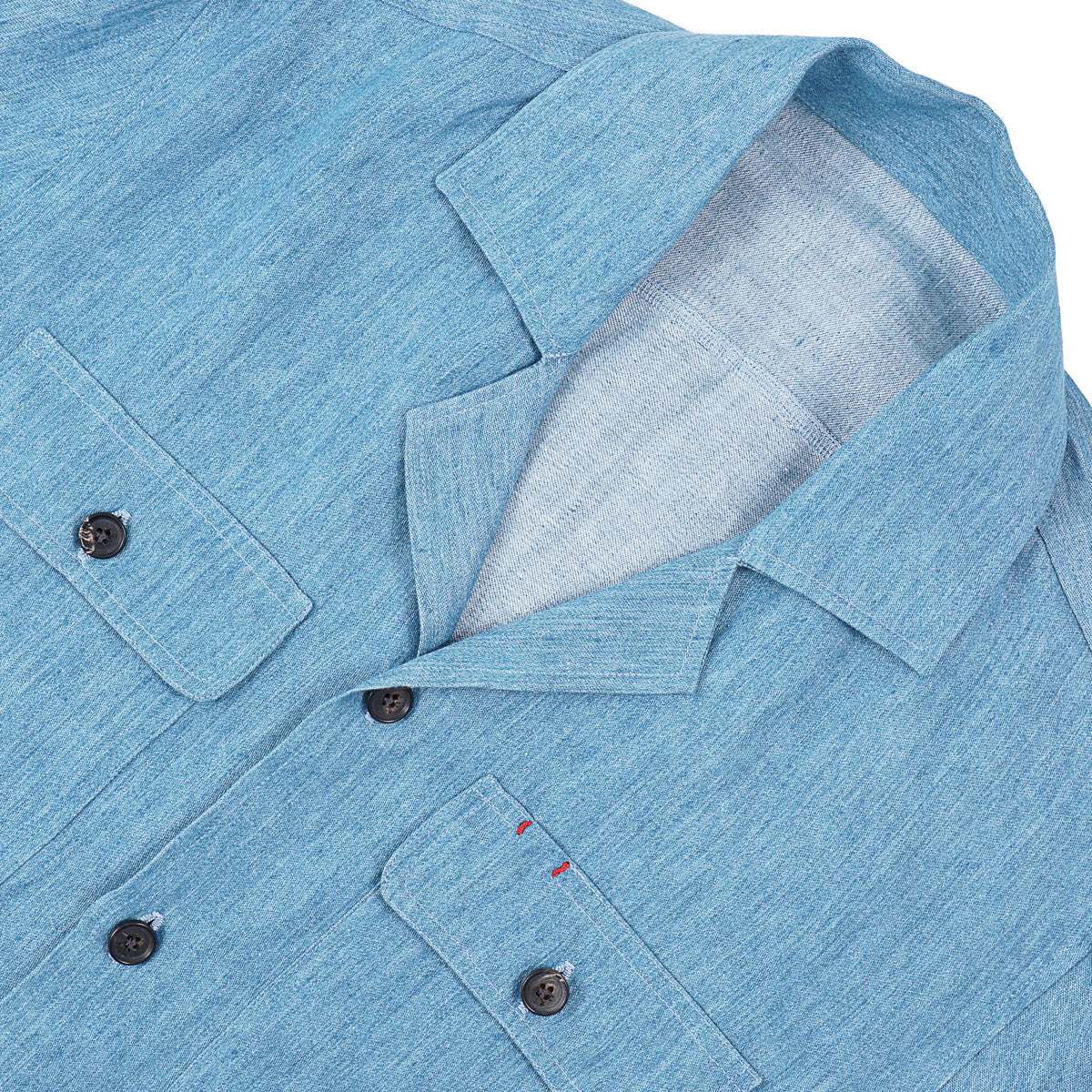 Isaia Short-Sleeve Linen Overshirt