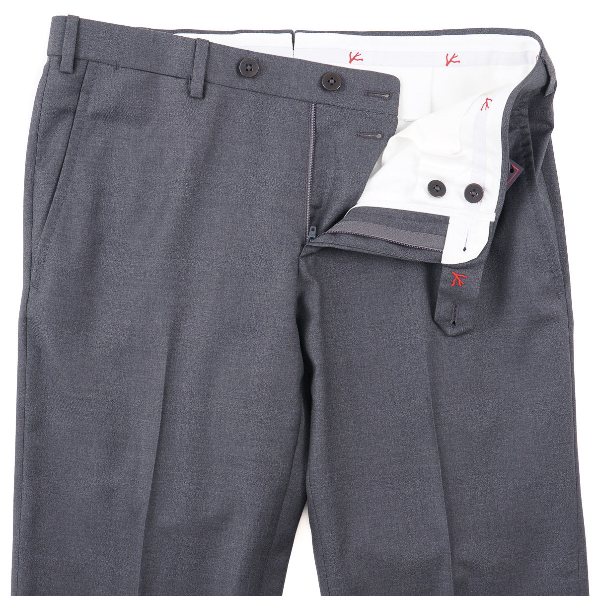 Isaia Slim-Fit 'Aquaspider' Wool Pants