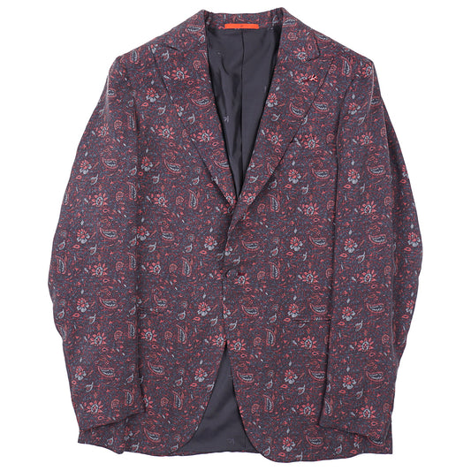 Isaia 'Gregorio' Floral Print Silk Blazer