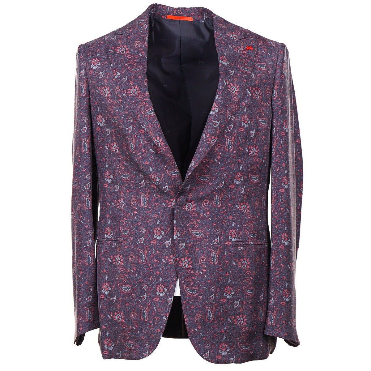 Isaia 'Gregorio' Floral Print Silk Blazer