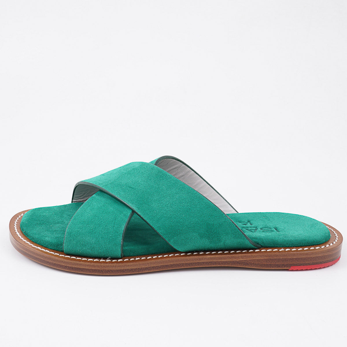 Isaia Nappa Suede Slide Sandals