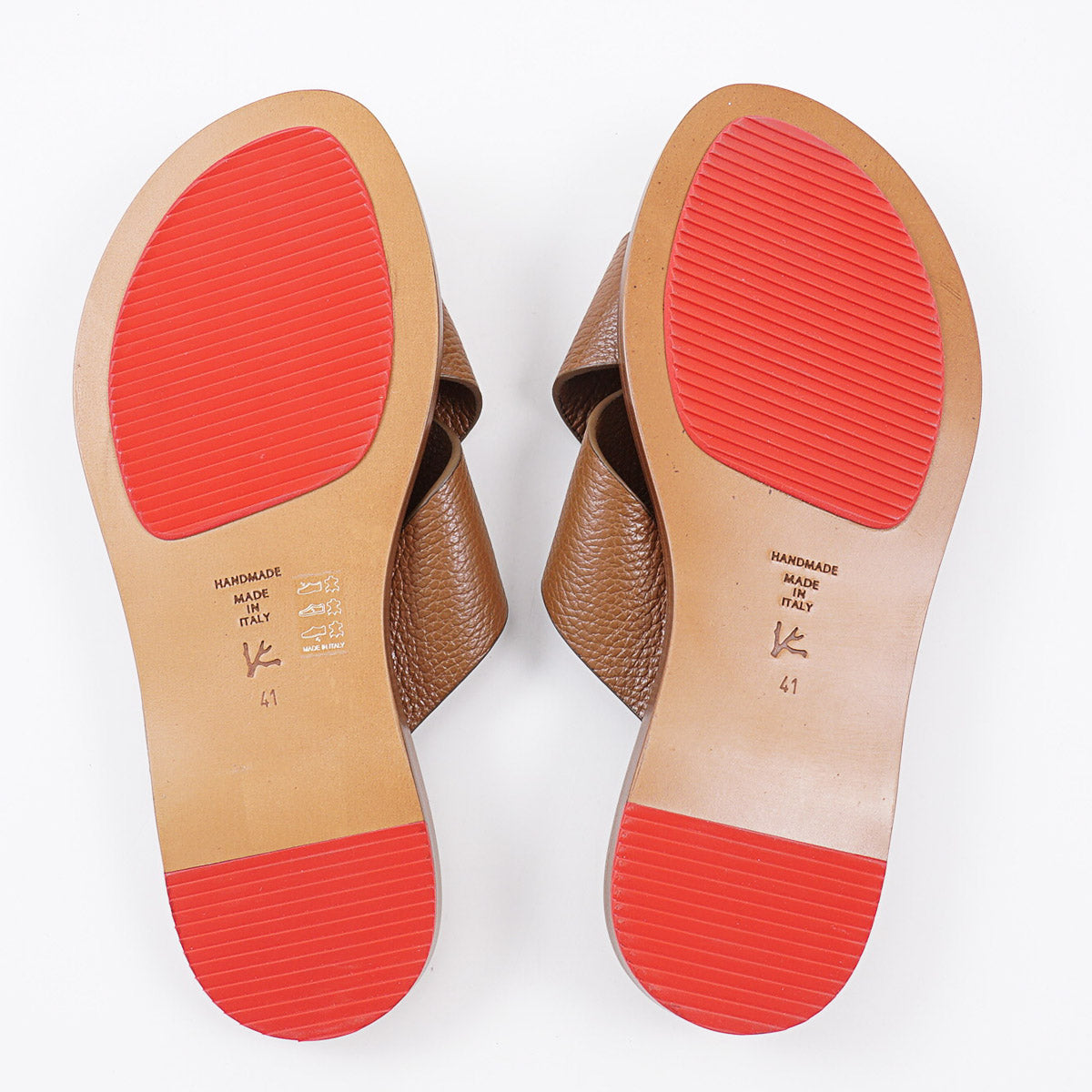 Isaia Pebbled Leather Slide Sandals